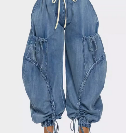 Denim Harem Pants