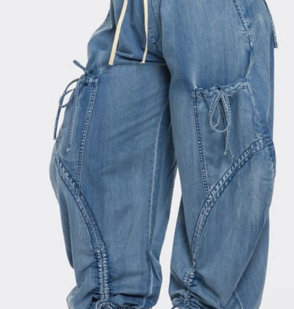 Denim Harem Pants
