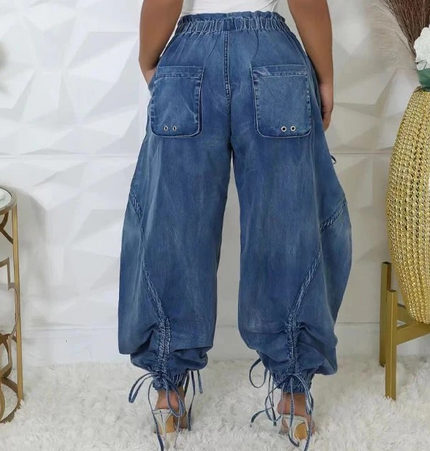 Denim Harem Pants