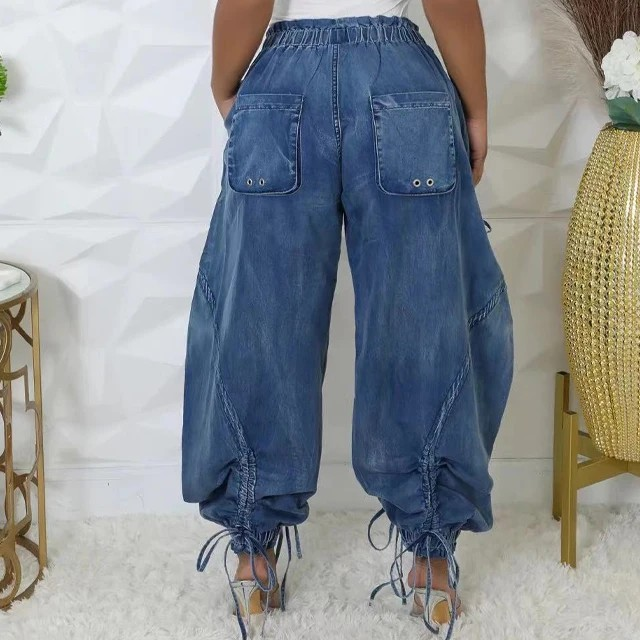 Denim Harem Pants